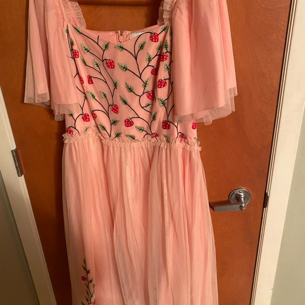 Charming Pink Floral women Dress